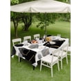 thumbnail image 5 of Outdoor Tablecloth with Umbrella Hole, Black Grey Spillproof Waterproof Outdoor Table Cover, Geometric Gold White Hexagon Modern Patio Tablecloths for Party Picnic Camping, Rectangle 54"x80", 5 of 9