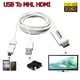 thumbnail image 1 of Gwong Electrónica 2.5m 5/11 PIN Micro USB MHL a HDMI compatible con el adaptador de cable de TV de alta claridad de alta claridad para teléfono Android, 1 of 6