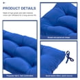 thumbnail image 5 of KAKOWELY 1Pcs Dark Blue Rectangular Polyester Cushion for Bench Mat Breathable Washable Liner 39X20X3In, 5 of 8