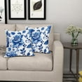 thumbnail image 4 of Chinoiserie Outdoor Pillow Cover 20x20 Inch Set of 2 Blue and White Floral Throw Pillow Covers Farmhouse Flower Pillowscase Linen Square Cushion Covers for Sofa Couch Bedroom Home Decoration, 4 of 6
