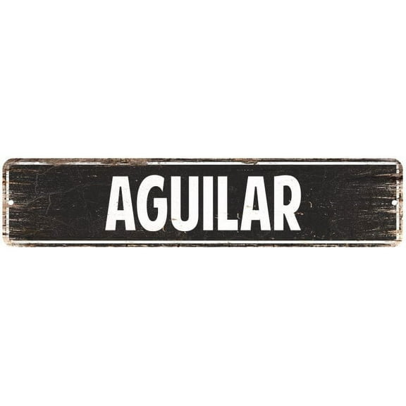 AGUILAR Gift Street Sign Home Decor Chic Gift 4x18 204180003079