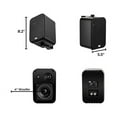 thumbnail image 3 of 4” 3-Way Compact Outdoor Patio Speaker Pair 80W, IP54 Rated, AP450 (Black), 3 of 5