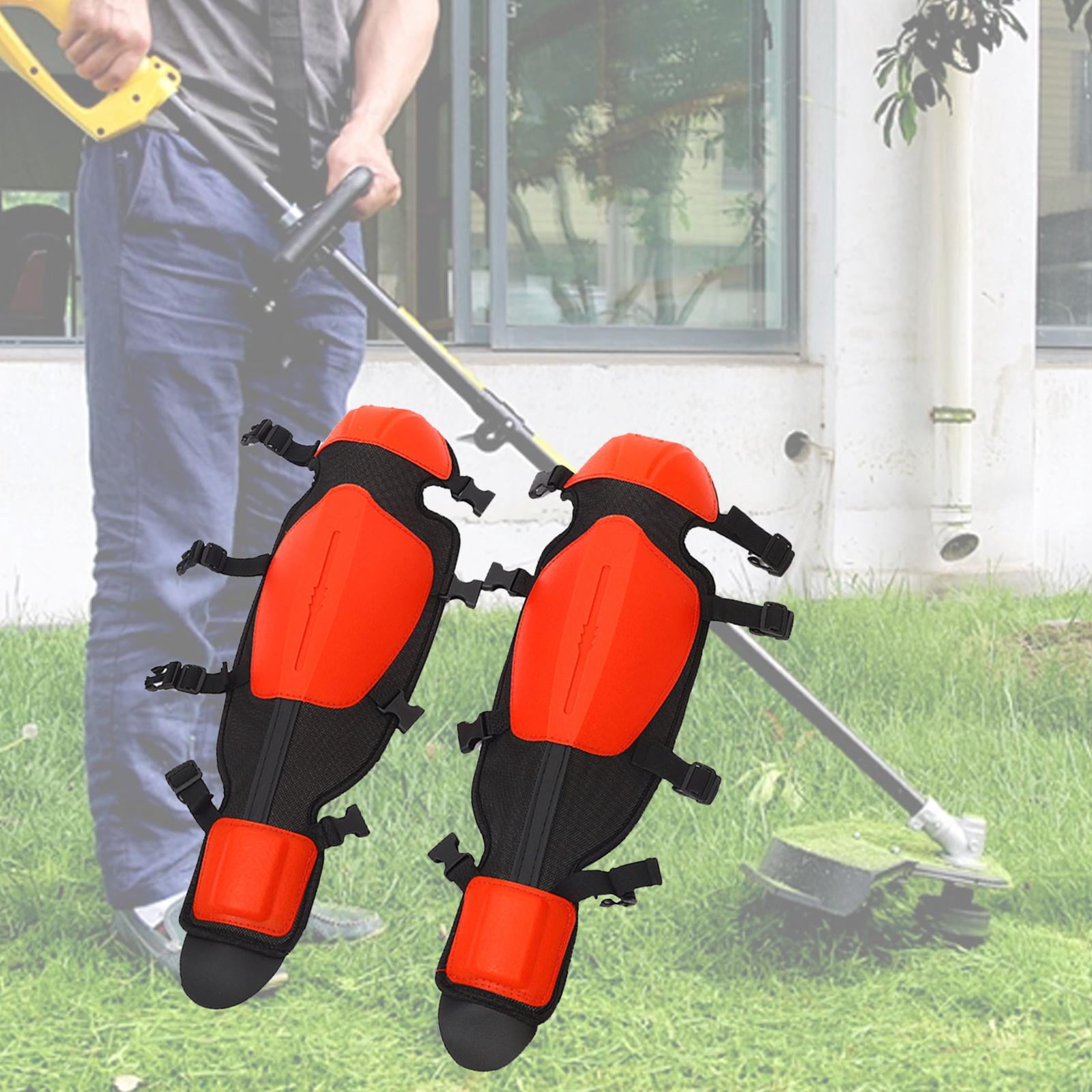 FashionCha 2 Pieces Gardening Knee Pads Mowing Shin Guards for Women and Men Waterproof Leg Red