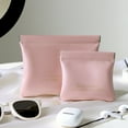 thumbnail image 2 of CNKOO Lipstick Bag Automatic Closing Water Resistant Solid Color Dustproof Elastic Sheet Faux Leather Mini Earphone Jewelry Organizer for Daily Use, 2 of 9