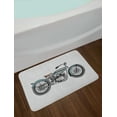 thumbnail image 2 of Motorcycle Bath Mat, Off Road Bike Motocross Racer Theme Transportation Rider Culture, Plush Bathroom Decor Mat with Non Slip Backing, 29.5" X 17.5", Pale Blue Grey and Black, by Ambesonne, 2 of 2