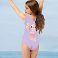 thumbnail image 4 of SEANATIVE Size 7-8 Y Bathing Suit One Piece Breathable Bikini Swimming Suit for Kids Girls Cartoon Axolotl Sleeveless Beach Swimwear, 4 of 7
