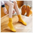 thumbnail image 3 of 2 Pairs Unisex Fashion Soft Comfortable Cotton Socks Knitting Mid-tube Casual Stocking, 3 of 22
