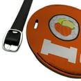 thumbnail image 2 of I Love Sushi Roll Heart Round Leather Luggage Card Suitcase Carry-On ID Tag, 2 of 6