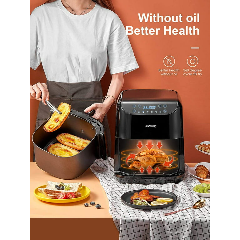 Iconites 6.8 Quart Air Fryer 8 in 1 Airfryer Oven on Sale 6.8 qt Black 14