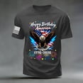 thumbnail image 6 of mgoYE 250 Anniversary USA Shirt 4th of July 2026 Men Tshirts Short Sleeve Crew Neck Happy Birthday America Graphic Tee Dark Gray L, 6 of 6