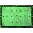 thumbnail image 1 of Ahgly Company Indoor Rectangle Oriental Emerald Green Asian Inspired Area Rugs, 3' x 5', 1 of 4