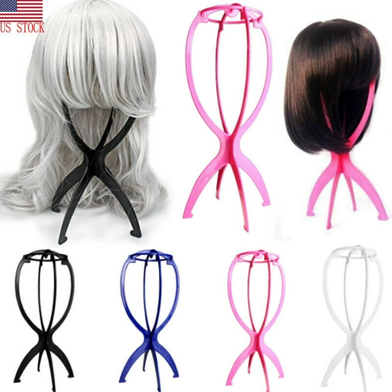 Multitrust Collapsible Wig Stands Detachable Wig Holder Wig Display Tool, Size: One size, Pink