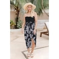 thumbnail image 2 of Vestido largo sin tirantes de verano para mujer CHICGAL, estampado de hojas, 2 of 8