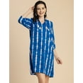 thumbnail image 2 of Moomaya Raglan Sleeves Band Collar Printed Rayon Dress - Women's Casual Dress, 2 of 9