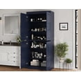thumbnail image 3 of 100% Solid Wood 32" Bathroom Cabinet with Solid Doors and Adjustable Shelves, 3 of 8