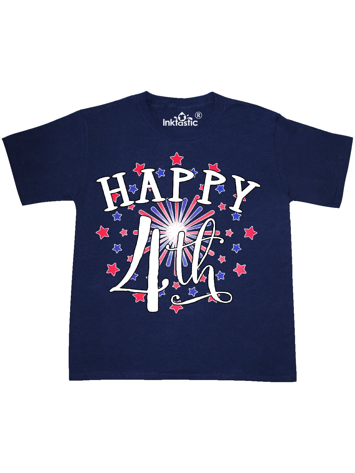 Happy 4th- Fourth of July firework Youth T-Shirt - Walmart ...