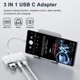 thumbnail image 2 of MYKOMI USB C to USB Adapter, 3 in 1 USB C to USB A OTG Adapter with 3.5mm Headphone Audio Jack and Fast Charging Port, USB-C Splitter Compatible with Most Type-C Phones,Laptops,iPad Pro, iPhone 15, 2 of 8