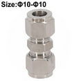 thumbnail image 1 of Stainless Steel Compression Tube Fitting Straight Connect Double-Ferrule Adapter Φ10-Φ10, 1 of 9