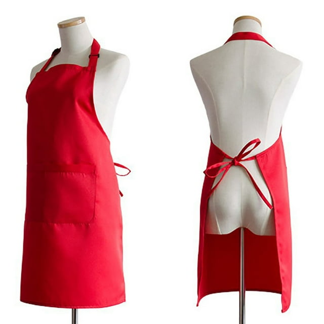 Delantal de chef duradero con bolsillos profundos para cocinar, limpiar y trabajar en el laboratorio. Prenda protectora de mezcla de algodón resistente para profesionales y cocineros