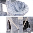 thumbnail image 5 of Cat Tree, 71 inches XL Large Cat Tower for Indoor Cats, Multi-Level Cat House with 3 Padded Perches, Big Scratcher, Cozy Basket, 2 Cat Condos and Scratching Posts,Pewter, 5 of 14
