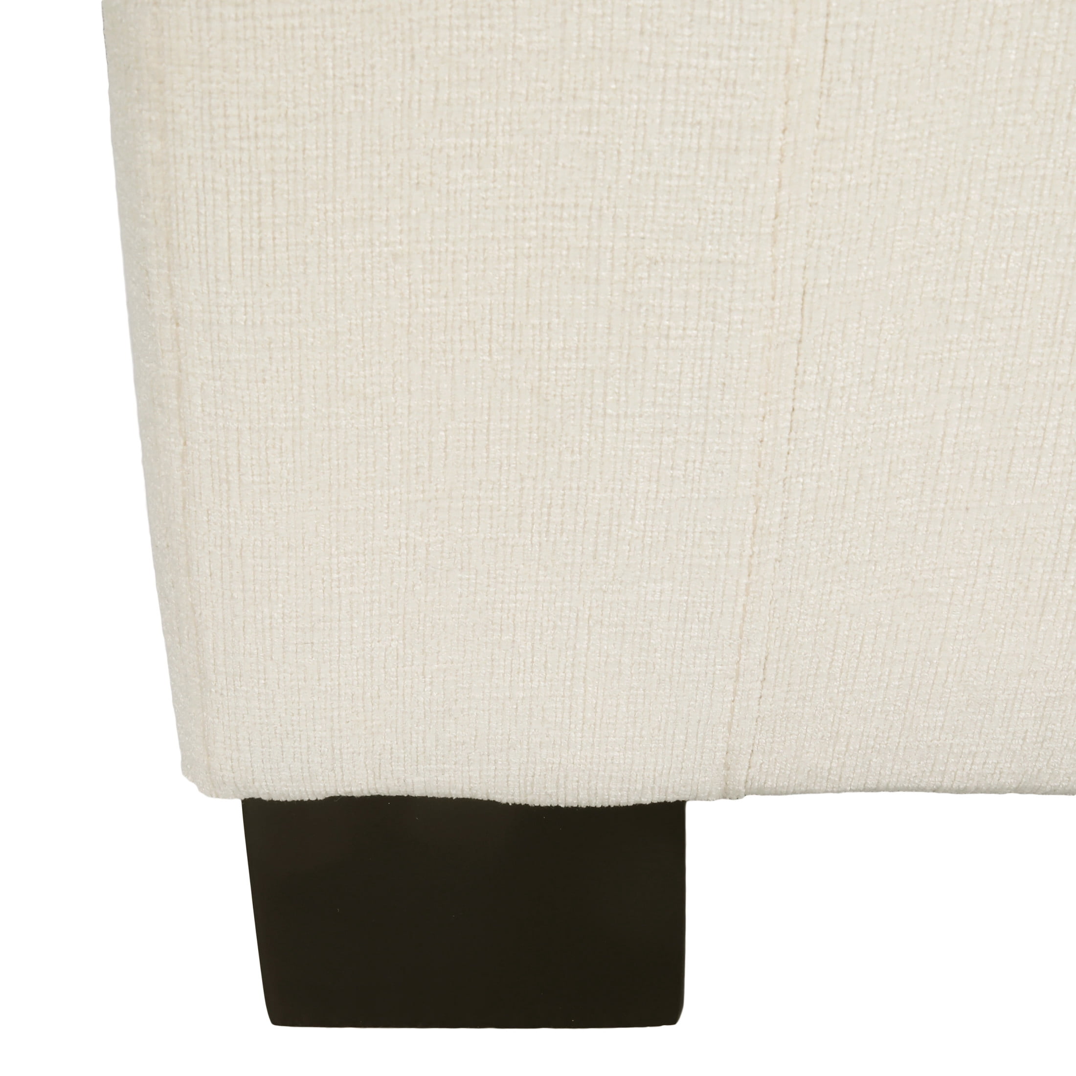 Noble House Betts Betts Modern Upholstered Storage Ottoman White