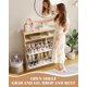 thumbnail image 5 of |2025|space-saving narrow shoe gabinete: 4 flip cajones & abiertos estante, de madera freestanding organizer para slippers, sneakers, heels & boots, perfect para entrada|, 5 of 9