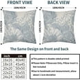 thumbnail image 5 of Vintage Flowers Pillow Covers 16x16 Inch Set of 2 Gray Blue Grey Floral Leaves Decorative Square Throw Pillows For Couch Rustic Square Pillow Cases Home Decor For Living Room Sofa Porch Outdoor, 5 of 6