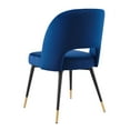 thumbnail image 6 of Side Dining Chair, Set of 2, Velvet, Blue Navy, Modern Contemporary Urban Design, Kitchen Room Cafe Bistro Restaurant Hospitality, 6 of 6