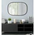 thumbnail image 7 of Kate and Laurel Caskill Mid-Century Modern Decorative Wall Mirror, 24" x 35.5", Black, Rounded Edged Rectangular Frame, 7 of 7