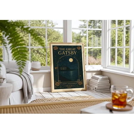 The Great Gatsby Art Vintage Stained Glass Style, Unframed Poster