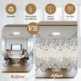 thumbnail image 5 of Blue Beige Coastal Window Privacy Film, Beach Starfish Summer Eucalyptus Rustic Static Cling UV Sun Blocking Heat Control Window Tint Day and Night, Non-Adhesive One Way Privacy Cover 17.7''x78.7'', 5 of 7