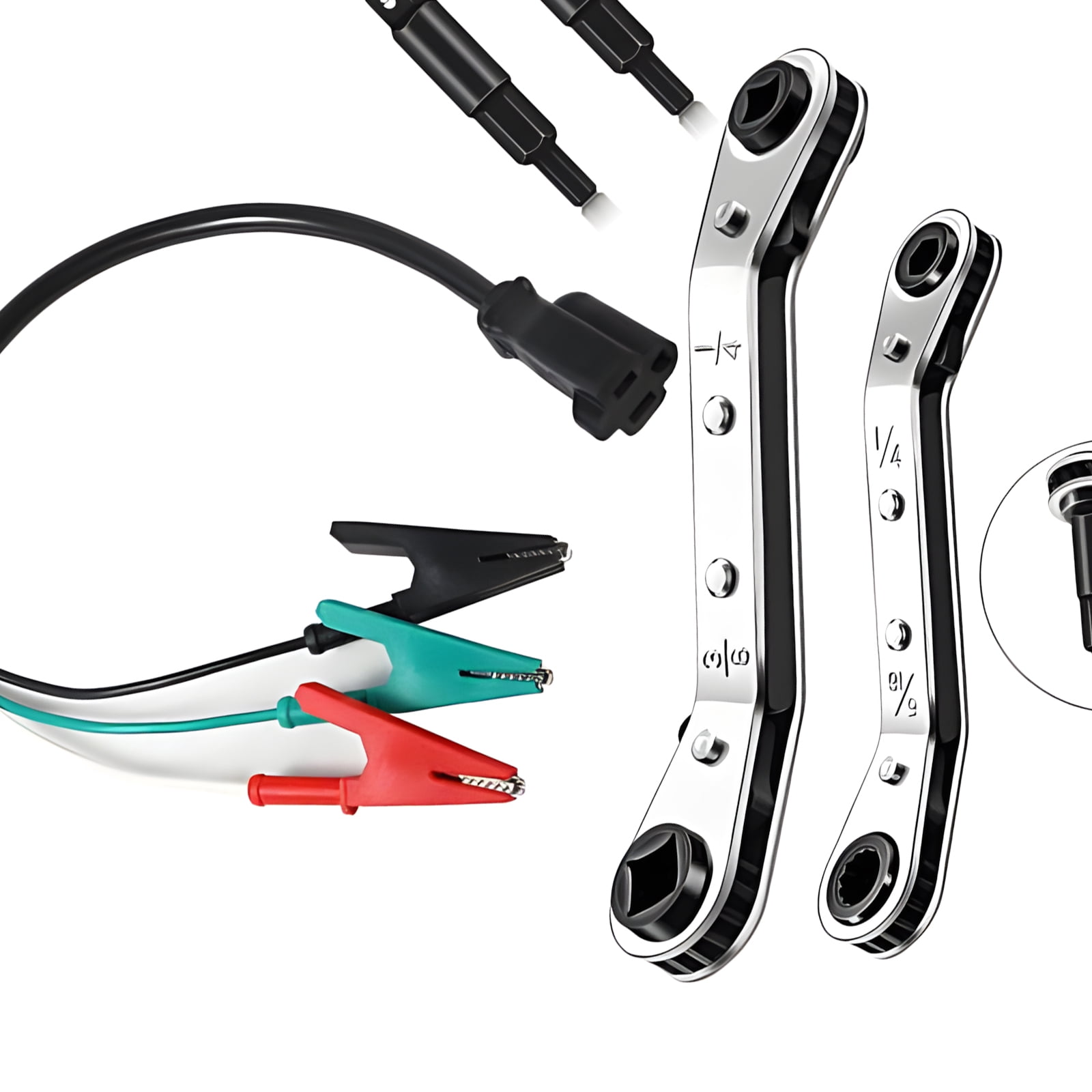 Compact Adjustable Wrench Assortment For Portable Use In HVAC And Industrial Applications
