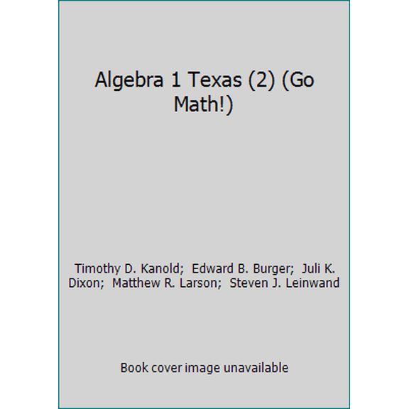 Pre-Owned Algebra 1 Texas (2) (Go Math!) (Paperback) 0544353870 9780544353879