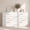 White, variant on Homall 6 Drawer White Double Dresser, Wood Chest of Drawers with Metal Handles for Clothes Storage, Storage Cabinet for Living Room, Closet and Bedroom, White