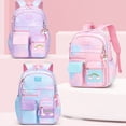 thumbnail image 4 of Schoolbag for Primary School Students Women's Rainbow Lightweight Burden-reducing Ridge Protection Large Capacity Children's Backpack for Grade 1-6 Foreign Trade., 4 of 5
