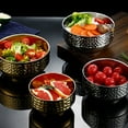 thumbnail image 5 of Hammered Texture Stainless Steel Bowl Heat Resistant Double Wall Construction Safe Tableware For Hot Soup Dishes, 5 of 9