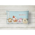 thumbnail image 2 of Carolines Treasures BB2471PW1216 Merry Christmas Carolers Chow Chow White Canvas Fabric Decorative Pillow, 12H x16W,, 2 of 3