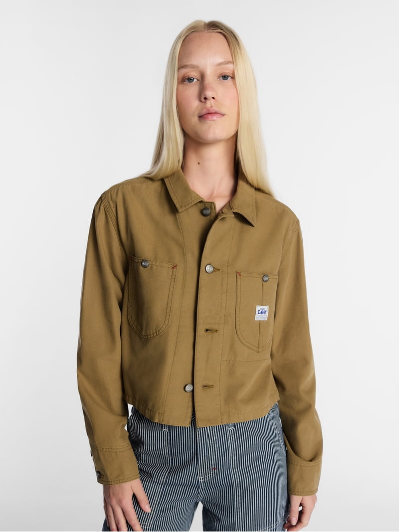 Kacey Lee Women's Cropped Chore Jacket, Sizes XS-XXL - Walmart.com