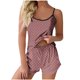 thumbnail image 1 of Sexy Pijama Conjunto para las Mujeres Gradiente Eslinga sin Mangas Tanque Empalme Pantalones Cortos Casual Pijamas Conjunto, Poliéster, 1 of 5