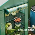 thumbnail image 6 of Outsunny 4 Tier Mini Greenhouse with Screen Roof, 27.6" x 19.7" x 62.2", Portable Small Greenhouse with High Strength PE Cover, Green, 6 of 8