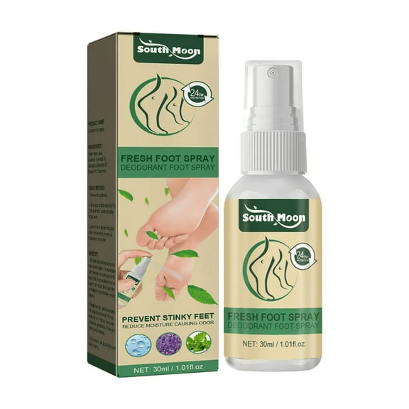 Deodorizing foot spray for dry and peeling feet and itchy feet, moisturizing skin and leaving fragrance spray