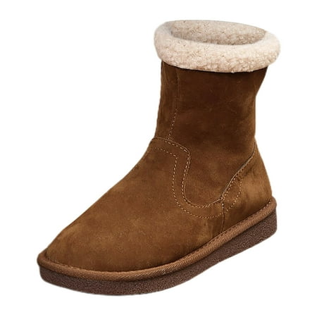 Siilsaa Women S Winter Boots Snow Boots for Women Black Boots Women Shoes Women Boots for Outdoor Travel Holiday Coffee 6.5