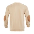 thumbnail image 3 of FRSASU Mens Long Sleeve Sweatshirt Stand Crew Neck Sweatshirt Top for Men Fleeced Hooded Sweatshirts Khaki, 3 of 9