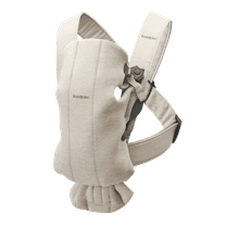 BabyBjorn Baby Carrier Mini, 3D Jersey, Light Beige for Infant, One Size