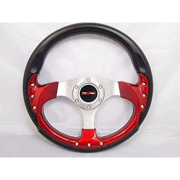 1984  Club Car Ds Red Steering Wheel Golf Cart With Chrome Adapter "