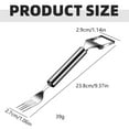 thumbnail image 3 of Classic Kitchen Accessories, 2 In 1 Stainless Cutter Upgraded Kitchen Gadget Watermelon Fork Slicer Cutter Slicer Tool Head Forks Slicer Watermelon Cutter Fork Forks 2pc, 3 of 7