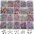 thumbnail image 5 of EOEMY 105Pcs Mixed Tongue Eyebrow Lip Belly Navel Ring Bar Body Piercing Jewelry Gift-85Pcs Mixed Random Style, 5 of 9