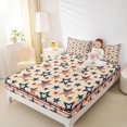 thumbnail image 3 of Manfei Grunge American Flag Queen Sheets,Red Navy Stars Queen Sheet Sets,4pcs,1 Flat Sheet, 1 Fitted Sheet and 2 Pillowcases, 3 of 6