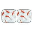 thumbnail image 7 of Goofa Koi Fish Corals,Spring Summer Pattern 2 Piece Car Windshield Sun Shade Foldable | Front Windshield Shade for Sun, Heat and UV Rays | Sunshade for Car Front Window-Medium, 7 of 7