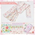 thumbnail image 4 of 40 tiras de tela precortadas de 39 x 2,6 pulgadas con estampado floral, 100% algodón, para patchwork., 4 of 9